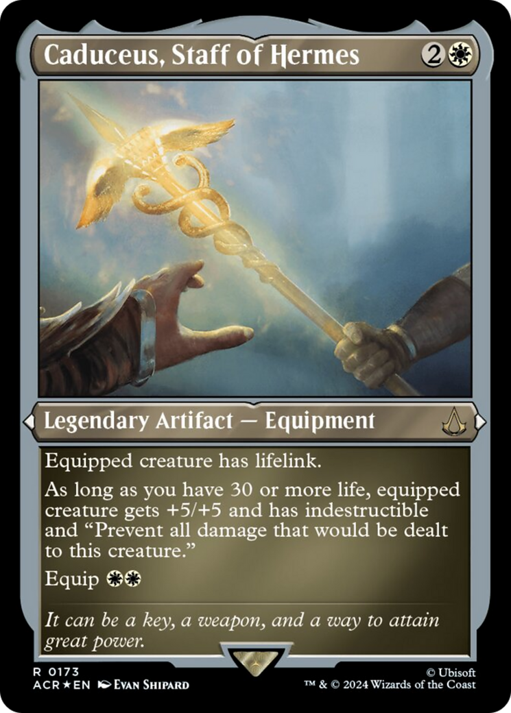 Caduceus, Staff of Hermes (Foil Etched) [Assassin's Creed] - Magic: The Gathering - Card Brawlers | Quebec | Canada |