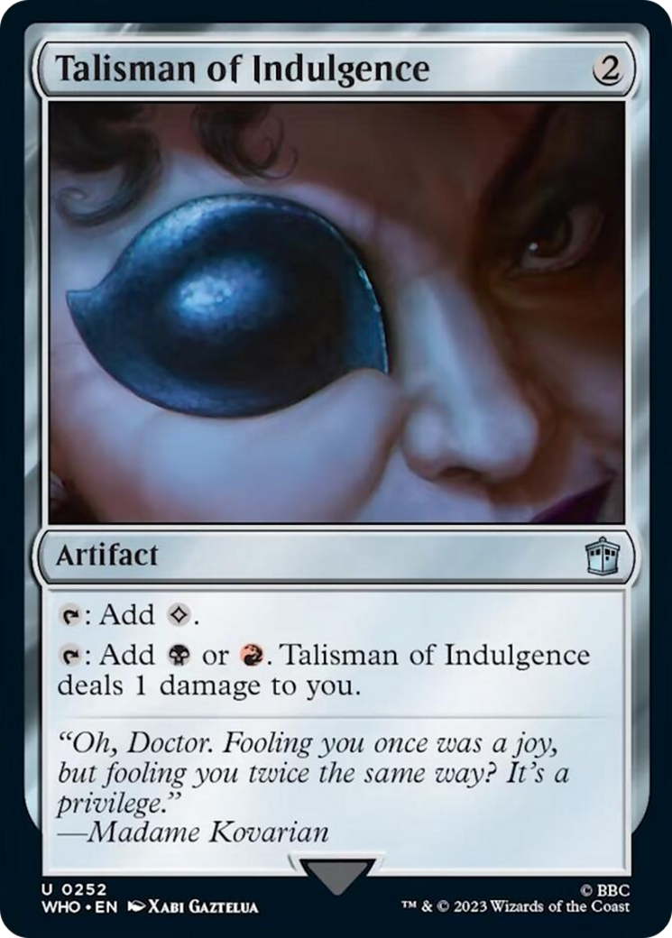 Talisman of Indulgence [Doctor Who] - Magic: The Gathering - Card Brawlers | Quebec | Canada |
