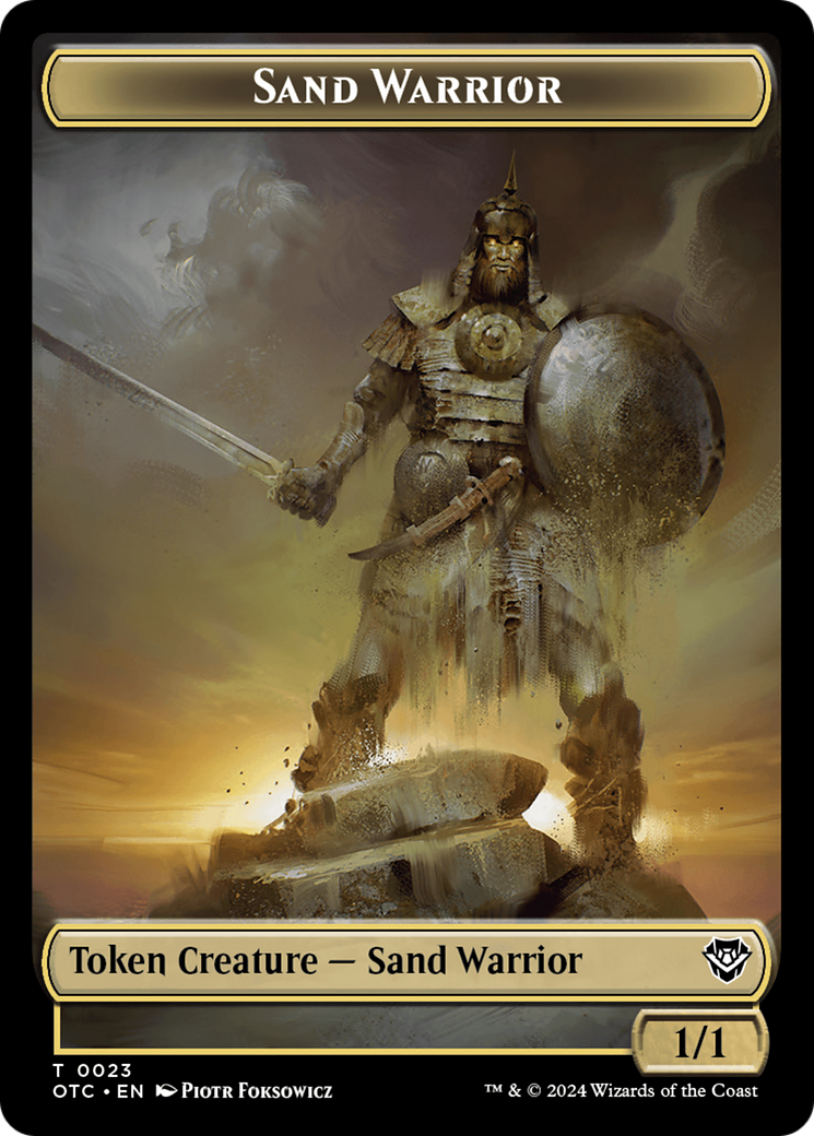 Plant // Sand Warrior Double-Sided Token [Outlaws of Thunder Junction Commander Tokens] - Magic: The Gathering - Card Brawlers | Quebec | Canada |