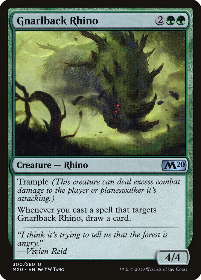 Gnarlback Rhino [Core Set 2020] - Magic: The Gathering - Card Brawlers | Quebec | Canada |
