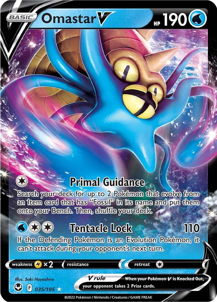 Omastar V (035/195) [Sword & Shield: Silver Tempest] - Pokémon - Card Brawlers | Quebec | Canada |