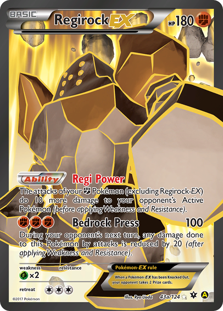 Regirock EX (43a/124) [Alternate Art Promos] - Pokémon - Card Brawlers | Quebec | Canada |
