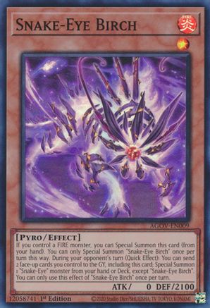 Snake-Eye Birch [AGOV-EN009] Super Rare - Yu-Gi-Oh! - Card Brawlers | Quebec | Canada |