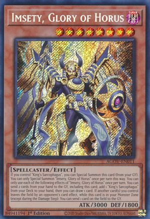 Imsety, Glory of Horus [AGOV-EN011] Secret Rare - Yu-Gi-Oh! - Card Brawlers | Quebec | Canada |