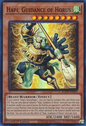 Hapi, Guidance of Horus [AGOV-EN013] Super Rare - Yu-Gi-Oh! - Card Brawlers | Quebec | Canada |
