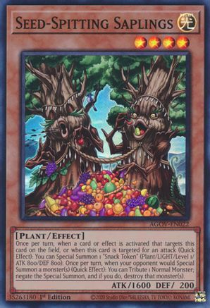 Seed-Spitting Saplings [AGOV-EN022] Super Rare - Yu-Gi-Oh! - Card Brawlers | Quebec | Canada |