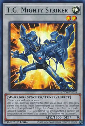T.G. Mighty Striker [AGOV-EN034] Super Rare - Yu-Gi-Oh! - Card Brawlers | Quebec | Canada |