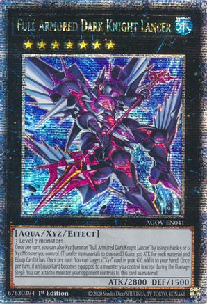 Full Armored Dark Knight Lancer (Quarter Century Secret Rare) [AGOV-EN041] Quarter Century Secret Rare - Yu-Gi-Oh! - Card Brawlers | Quebec | Canada |