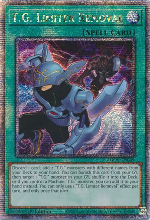 T.G. Limiter Removal (Quarter Century Secret Rare) [AGOV-EN049] Quarter Century Secret Rare - Yu-Gi-Oh! - Card Brawlers | Quebec | Canada |