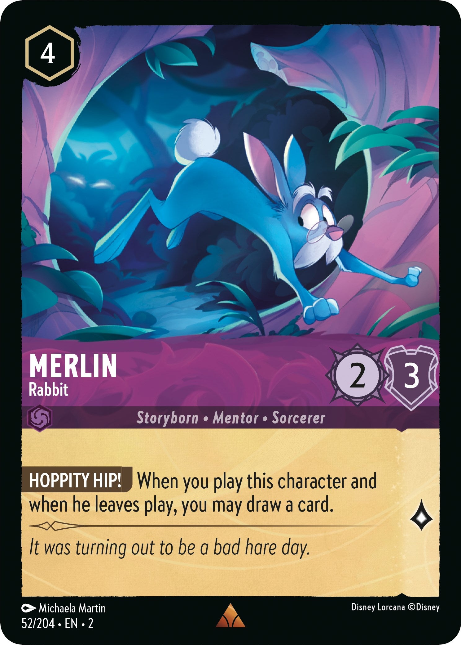 Merlin - Rabbit (52/204) [Rise of the Floodborn] - Disney - Card Brawlers | Quebec | Canada |