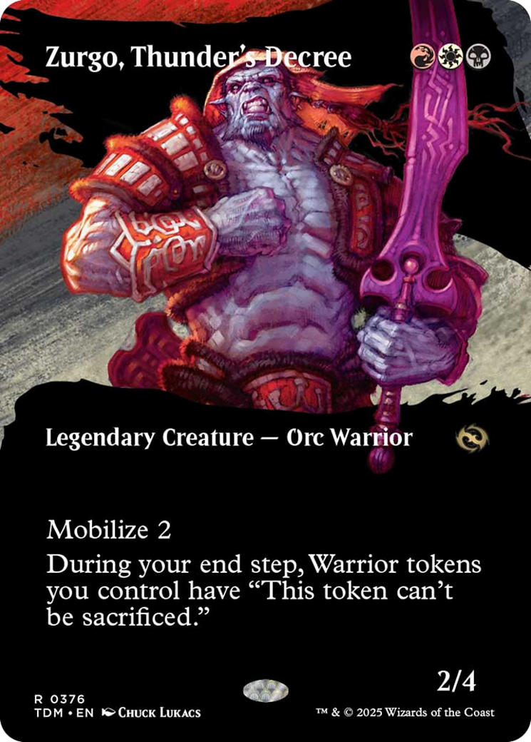 Zurgo, Thunder's Decree (Borderless) [Tarkir: Dragonstorm] - Magic: The Gathering - Card Brawlers | Quebec | Canada |