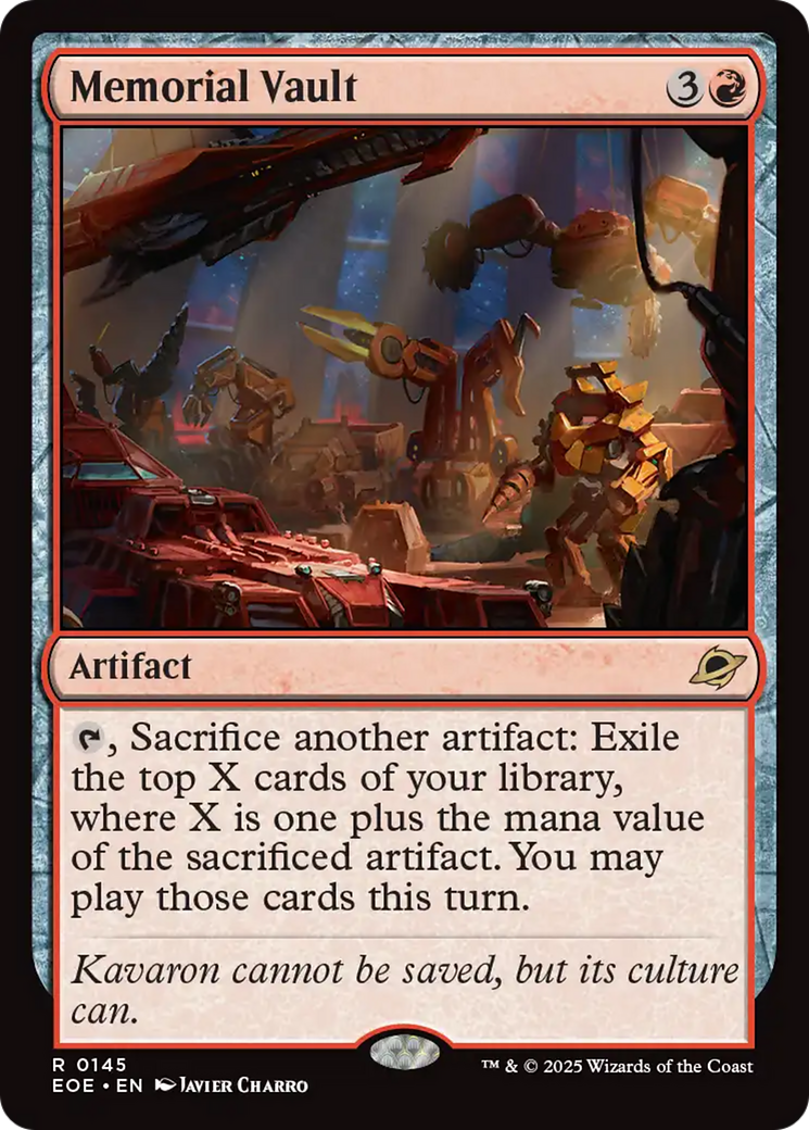 Memorial Vault [Edge of Eternities] - Magic: The Gathering - Card Brawlers | Quebec | Canada |