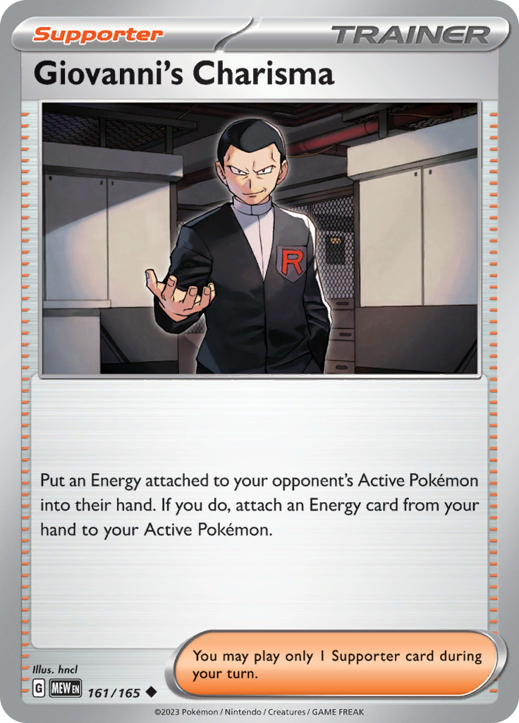 Giovanni's Charisma (161/165) [Scarlet & Violet 151] - Pokémon - Card Brawlers | Quebec | Canada |