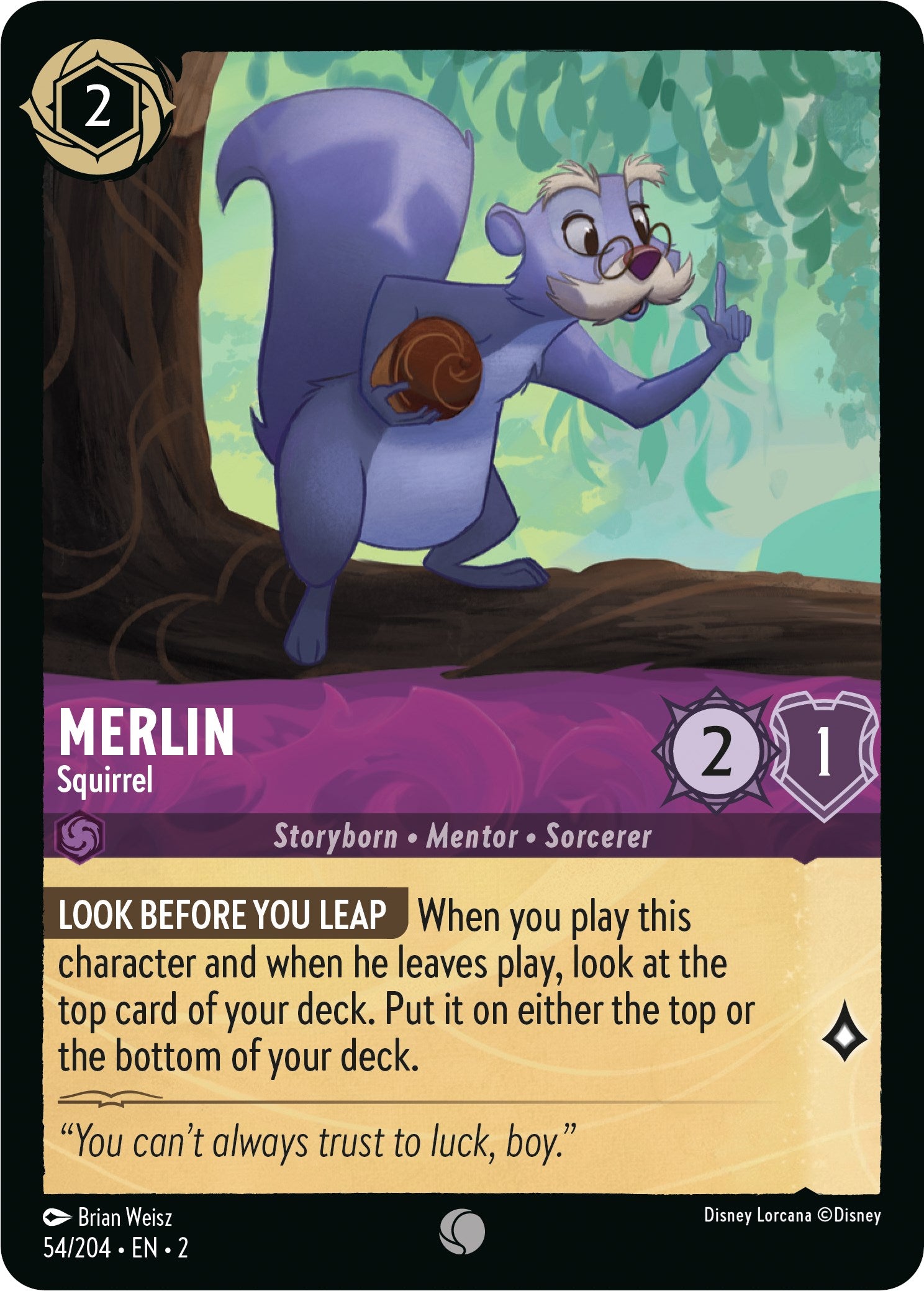 Merlin - Squirrel (54/204) [Rise of the Floodborn] - Disney - Card Brawlers | Quebec | Canada |