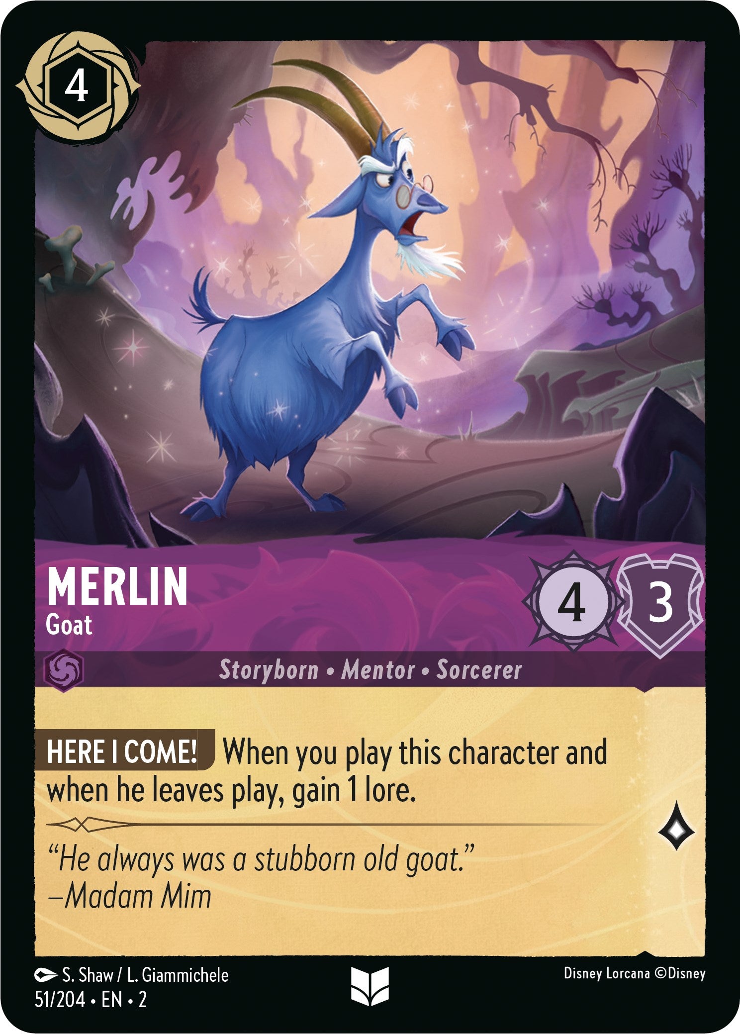 Merlin - Goat (51/204) [Rise of the Floodborn] - Disney - Card Brawlers | Quebec | Canada |