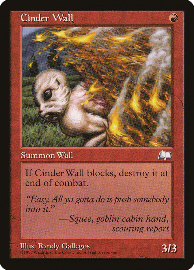 Cinder Wall [Weatherlight] - Magic: The Gathering - Card Brawlers | Quebec | Canada |