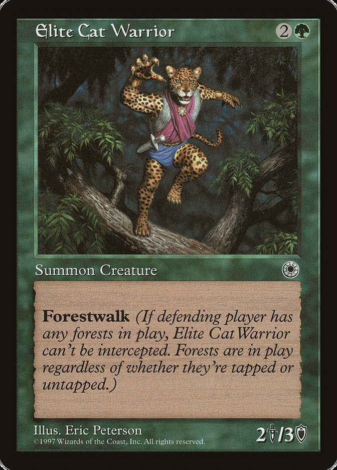 Elite Cat Warrior (No Flavor Text) [Portal] - Magic: The Gathering - Card Brawlers | Quebec | Canada |
