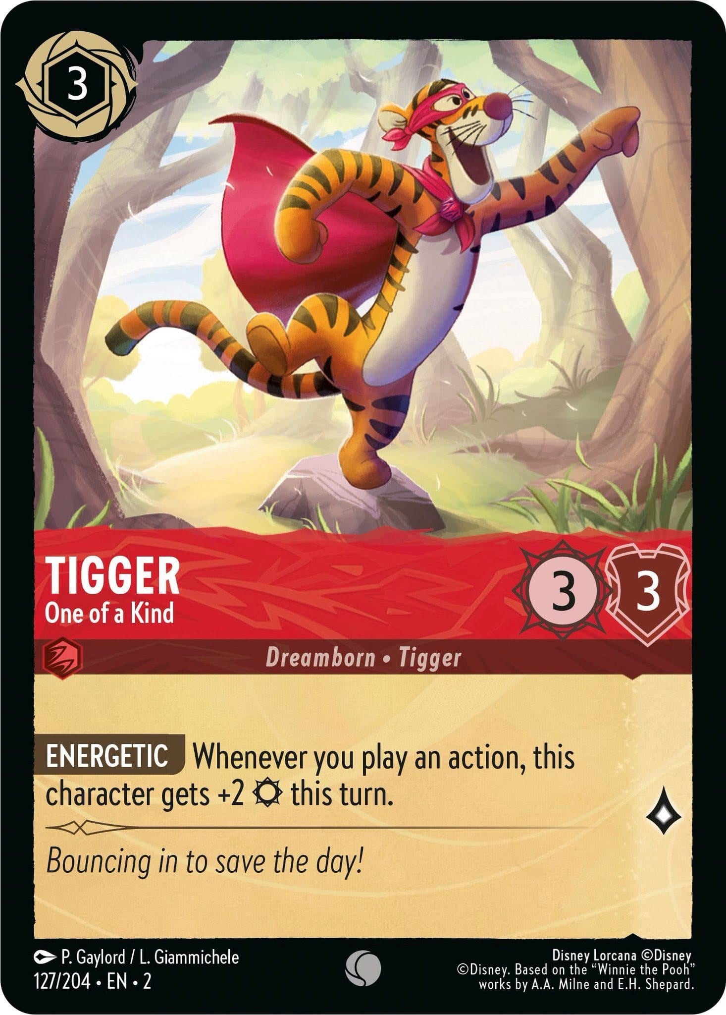 Tigger - One of a Kind (127/204) [Rise of the Floodborn] - Disney - Card Brawlers | Quebec | Canada |