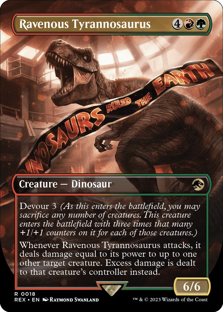 Ravenous Tyrannosaurus (Borderless) [Jurassic World Collection] - Magic: The Gathering - Card Brawlers | Quebec | Canada |