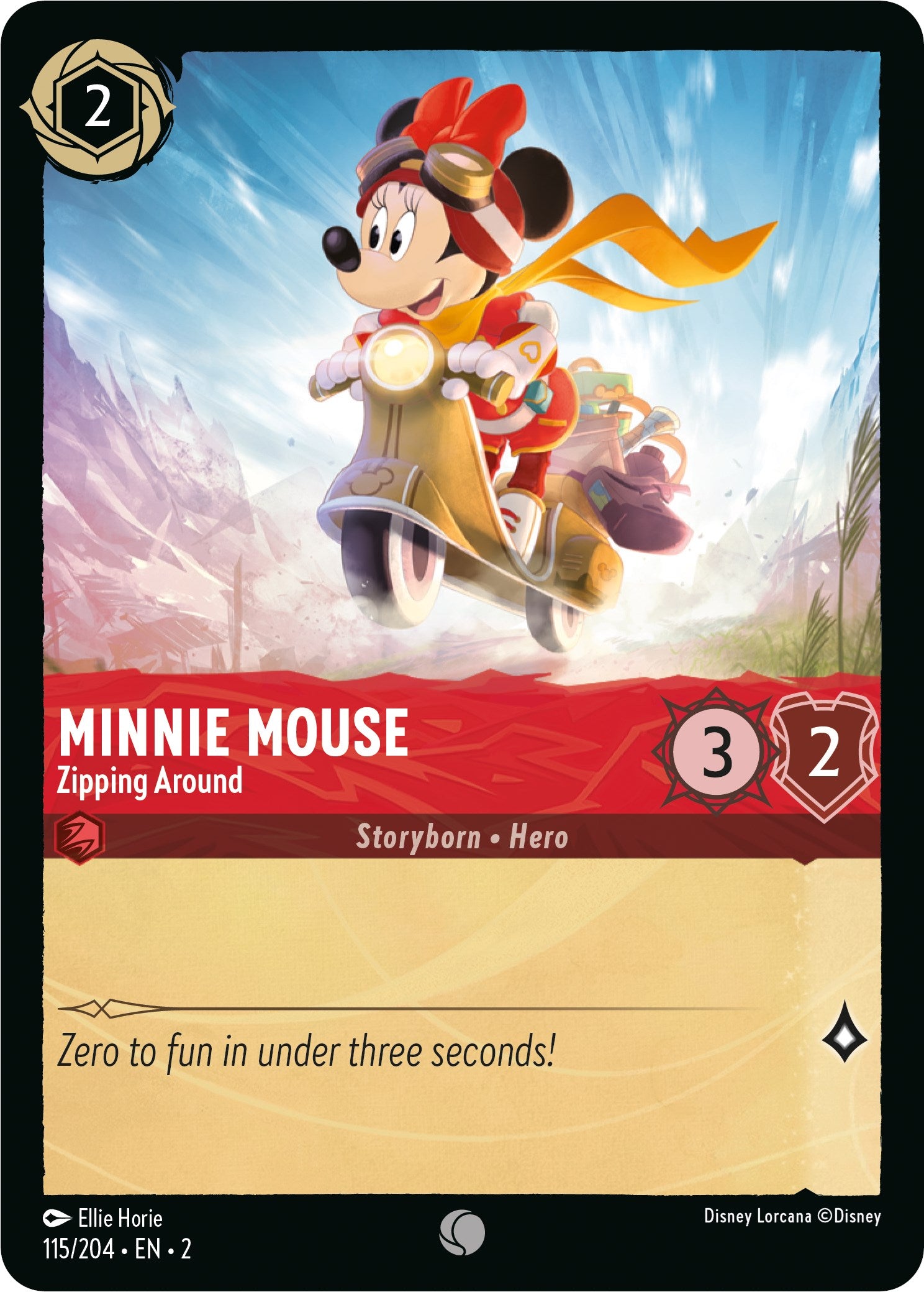 Minnie Mouse - Zipping Around (115/204) [Rise of the Floodborn] - Disney - Card Brawlers | Quebec | Canada |