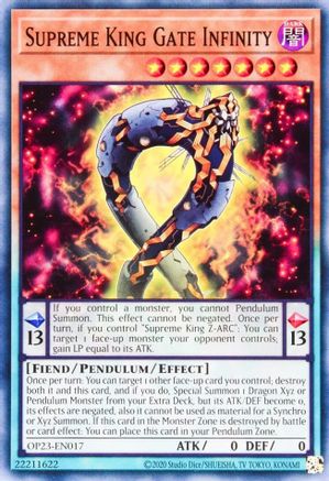 Supreme King Gate Infinity [OP23-EN017] Common - Yu-Gi-Oh! - Card Brawlers | Quebec | Canada |