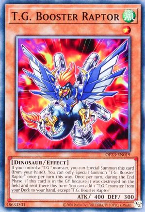 T.G. Booster Raptor [OP23-EN019] Common - Yu-Gi-Oh! - Card Brawlers | Quebec | Canada |