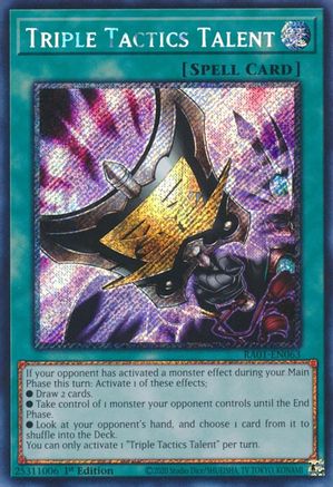 Triple Tactics Talent [RA01-EN063] Platinum Secret Rare - Yu-Gi-Oh! - Card Brawlers | Quebec | Canada |