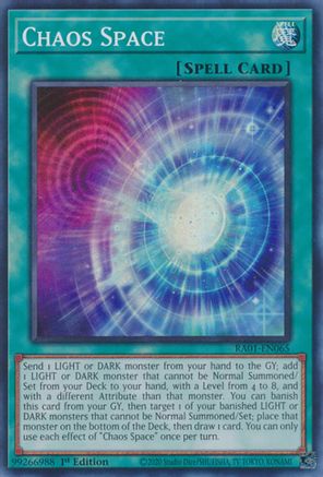 Chaos Space [RA01-EN065] Super Rare - Yu-Gi-Oh! - Card Brawlers | Quebec | Canada |