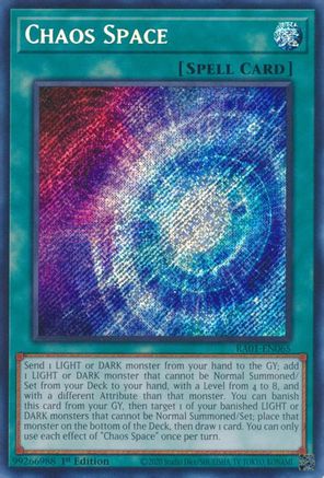 Chaos Space [RA01-EN065] Secret Rare - Yu-Gi-Oh! - Card Brawlers | Quebec | Canada |