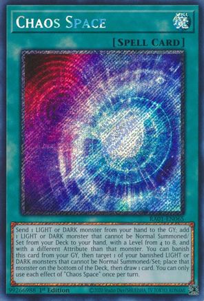 Chaos Space [RA01-EN065] Platinum Secret Rare - Yu-Gi-Oh! - Card Brawlers | Quebec | Canada |