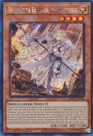Dogmatika Ecclesia, the Virtuous [RA01-EN020] Platinum Secret Rare - Yu-Gi-Oh! - Card Brawlers | Quebec | Canada |