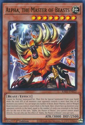 Alpha, the Master of Beasts [RA01-EN022] Ultra Rare - Yu-Gi-Oh! - Card Brawlers | Quebec | Canada |