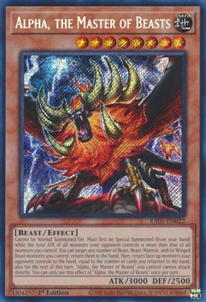 Alpha, the Master of Beasts [RA01-EN022] Secret Rare - Yu-Gi-Oh! - Card Brawlers | Quebec | Canada |
