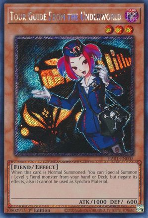 Tour Guide From the Underworld [RA01-EN005] Platinum Secret Rare - Yu-Gi-Oh! - Card Brawlers | Quebec | Canada |