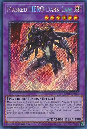 Masked HERO Dark Law [RA01-EN025] Platinum Secret Rare - Yu-Gi-Oh! - Card Brawlers | Quebec | Canada |