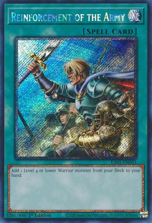 Reinforcement of the Army [RA01-EN051] Platinum Secret Rare - Yu-Gi-Oh! - Card Brawlers | Quebec | Canada |