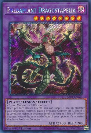 Predaplant Dragostapelia [RA01-EN027] Platinum Secret Rare - Yu-Gi-Oh! - Card Brawlers | Quebec | Canada |