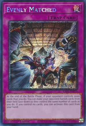 Evenly Matched [RA01-EN074] Platinum Secret Rare - Yu-Gi-Oh! - Card Brawlers | Quebec | Canada |