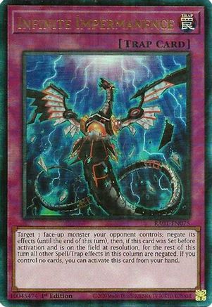 Infinite Impermanence [RA01-EN075] Prismatic Ultimate Rare - Yu-Gi-Oh! - Card Brawlers | Quebec | Canada |