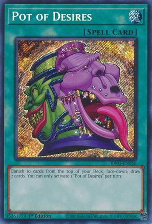 Pot of Desires [RA01-EN056] Secret Rare - Yu-Gi-Oh! - Card Brawlers | Quebec | Canada |