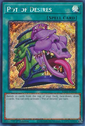 Pot of Desires [RA01-EN056] Platinum Secret Rare - Yu-Gi-Oh! - Card Brawlers | Quebec | Canada |
