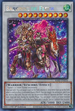 Baronne de Fleur [RA01-EN034] Platinum Secret Rare - Yu-Gi-Oh! - Card Brawlers | Quebec | Canada |