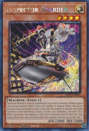 Inspector Boarder [RA01-EN010] Platinum Secret Rare - Yu-Gi-Oh! - Card Brawlers | Quebec | Canada |