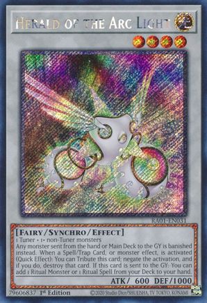 Herald of the Arc Light [RA01-EN031] Platinum Secret Rare - Yu-Gi-Oh! - Card Brawlers | Quebec | Canada |