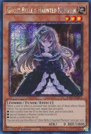 Ghost Belle & Haunted Mansion [RA01-EN011] Platinum Secret Rare - Yu-Gi-Oh! - Card Brawlers | Quebec | Canada |
