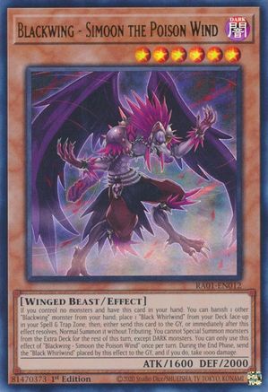 Blackwing - Simoon the Poison Wind [RA01-EN012] Ultra Rare - Yu-Gi-Oh! - Card Brawlers | Quebec | Canada |
