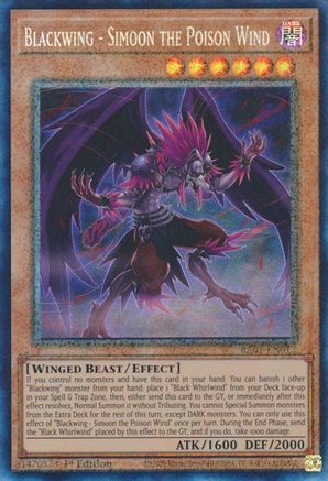 Blackwing - Simoon the Poison Wind [RA01-EN012] Prismatic Collector's Rare - Yu-Gi-Oh! - Card Brawlers | Quebec | Canada |