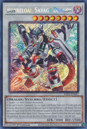 Borreload Savage Dragon [RA01-EN033] Platinum Secret Rare - Yu-Gi-Oh! - Card Brawlers | Quebec | Canada |