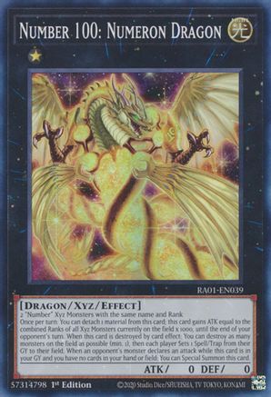 Number 100: Numeron Dragon [RA01-EN039] Super Rare - Yu-Gi-Oh! - Card Brawlers | Quebec | Canada |