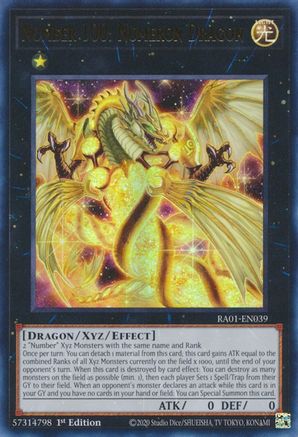 Number 100: Numeron Dragon [RA01-EN039] Ultra Rare - Yu-Gi-Oh! - Card Brawlers | Quebec | Canada |